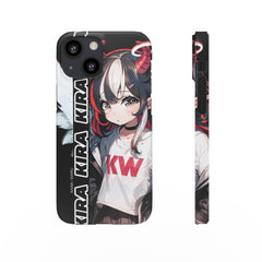 Kira - Demon Angel Elf Cyberpunk Cute anime girl iPhone samsung Snap Case - kawaiiwaru