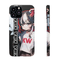 Kira - Demon Angel Elf Cyberpunk Cute anime girl iPhone samsung Snap Case - kawaiiwaru