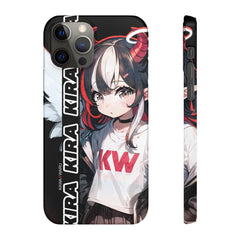 Kira - Demon Angel Elf Cyberpunk Cute anime girl iPhone samsung Snap Case - kawaiiwaru