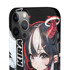 Kira - Demon Angel Elf Cyberpunk Cute anime girl iPhone samsung Snap Case - kawaiiwaru