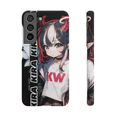 Kira - Demon Angel Elf Cyberpunk Cute anime girl iPhone samsung Snap Case - kawaiiwaru