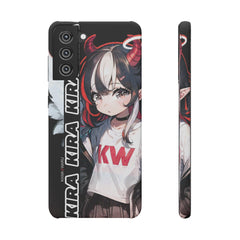 Kira - Demon Angel Elf Cyberpunk Cute anime girl iPhone samsung Snap Case - kawaiiwaru