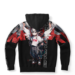 Kira - Demon Angel Elf Cyberpunk cute anime girl Unisex AOP Hoodie - kawaiiwaru