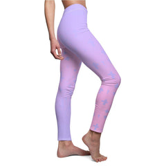 Light Pastel Goth Cross V1.2 Pattern Women's Cut & Sew Casual Leggings - kawaiiwaru