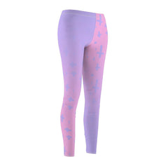 Light Pastel Goth Cross V1.2 Pattern Women's Cut & Sew Casual Leggings - kawaiiwaru