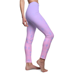 Light Pastel Goth Cross V1 Pattern Women's Cut & Sew Casual Leggings - kawaiiwaru