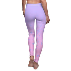 Light Pastel Goth Cross V1 Pattern Women's Cut & Sew Casual Leggings - kawaiiwaru