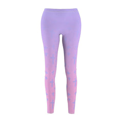 Light Pastel Goth Cross V1 Pattern Women's Cut & Sew Casual Leggings - kawaiiwaru