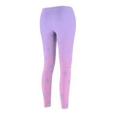 Light Pastel Goth Cross V1 Pattern Women's Cut & Sew Casual Leggings - kawaiiwaru