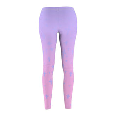 Light Pastel Goth Cross V1 Pattern Women's Cut & Sew Casual Leggings - kawaiiwaru