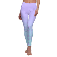 Light Pastel Goth Cross V2.1 Pattern Women's Cut & Sew Casual Leggings - kawaiiwaru