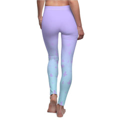 Light Pastel Goth Cross V2.1 Pattern Women's Cut & Sew Casual Leggings - kawaiiwaru