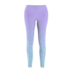 Light Pastel Goth Cross V2.1 Pattern Women's Cut & Sew Casual Leggings - kawaiiwaru