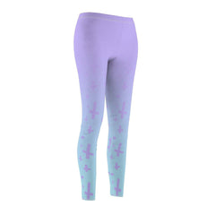 Light Pastel Goth Cross V2.1 Pattern Women's Cut & Sew Casual Leggings - kawaiiwaru