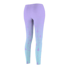 Light Pastel Goth Cross V2.1 Pattern Women's Cut & Sew Casual Leggings - kawaiiwaru