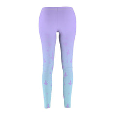 Light Pastel Goth Cross V2.1 Pattern Women's Cut & Sew Casual Leggings - kawaiiwaru