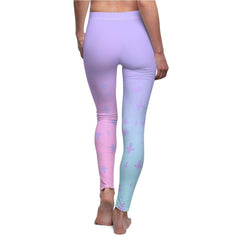 Light Pastel Goth Cross V3.3 Pattern Women's Cut & Sew Casual Leggings - kawaiiwaru