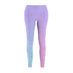 Light Pastel Goth Cross V3.3 Pattern Women's Cut & Sew Casual Leggings - kawaiiwaru