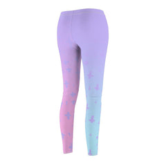 Light Pastel Goth Cross V3.3 Pattern Women's Cut & Sew Casual Leggings - kawaiiwaru