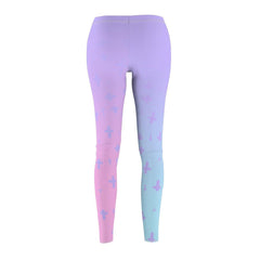 Light Pastel Goth Cross V3.3 Pattern Women's Cut & Sew Casual Leggings - kawaiiwaru