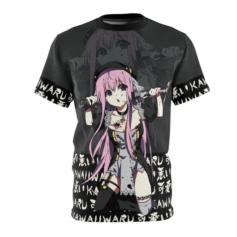 Lucille Sexy Bad Anime Nun Unisex AOP Cut & Sew T-shirt - kawaiiwaru