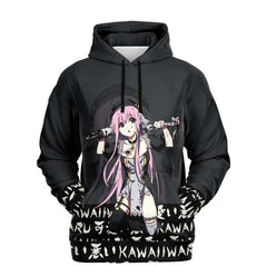 Lucille Sexy Bad Anime Nun Unisex AOP Hoodie - kawaiiwaru