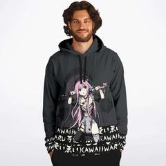 Lucille Sexy Bad Anime Nun Unisex AOP Hoodie - kawaiiwaru