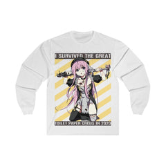 Lucille Toilet Paper Crisis Survivor Sexy Bad Anime Nun Unisex Long Sleeve T-shirt - kawaiiwaru