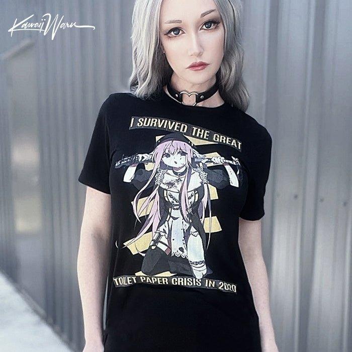 Lucille Toilet Paper Crisis Survivor Yellow V2 Sexy Bad Anime Nun Unisex T-shirt - kawaiiwaru