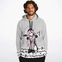 Lucille White Sexy Bad Anime Nun Unisex AOP Hoodie - kawaiiwaru