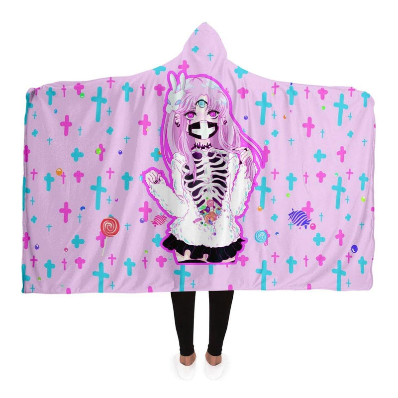 Maaya Creepy Cute anime Hooded Blanket - kawaiiwaru