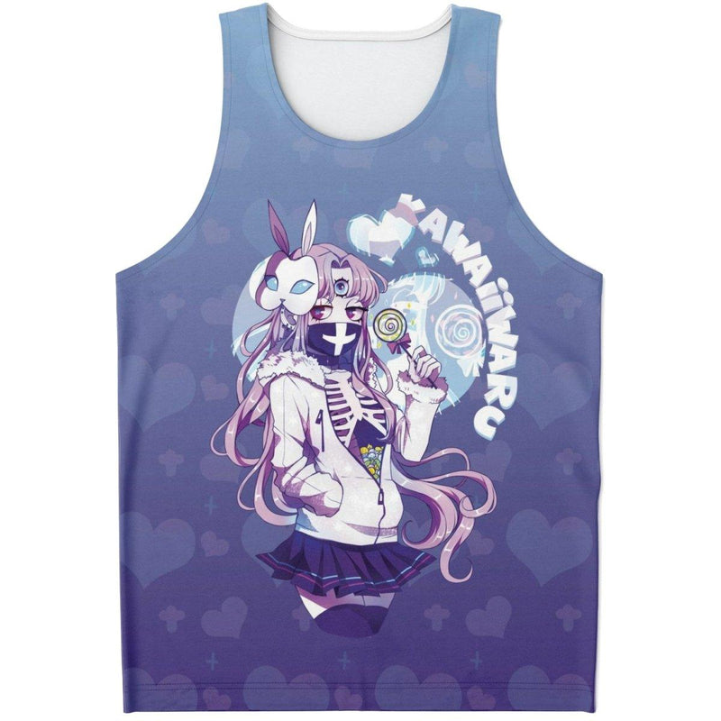 Maaya V2 Creepy Cute Anime Girl AOP tank top - kawaiiwaru