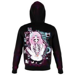 Maaya XP Creepy Cute anime Unisex AOP Zip Hoodie - kawaiiwaru