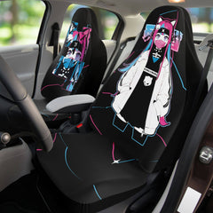 Meena - Creepy cute skeletal kawaii anime girl Car Seat Cover (x2) - kawaiiwaru