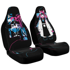 Meena - Creepy cute skeletal kawaii anime girl Car Seat Cover (x2) - kawaiiwaru