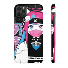 Meena - Creepy cute skeletal kawaii anime girl iPhone samsung Snap Case - kawaiiwaru