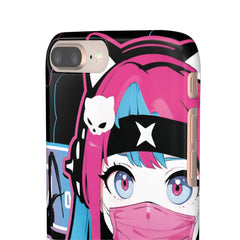 Meena - Creepy cute skeletal kawaii anime girl iPhone samsung Snap Case - kawaiiwaru