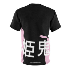 Oni-Hime B&W 1.2 Hentai Demon Kawaii Anime Girl Unisex AOP Cut & Sew T-shirt - kawaiiwaru