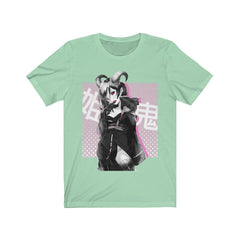 Oni-Hime B&W 1.2 Hentai Demon Kawaii Anime Girl Unisex T-shirt - kawaiiwaru