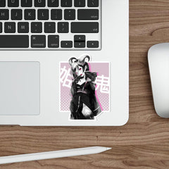 Oni-Hime B&W Hentai Demon Kawaii Anime Girl Die-Cut Sticker - kawaiiwaru