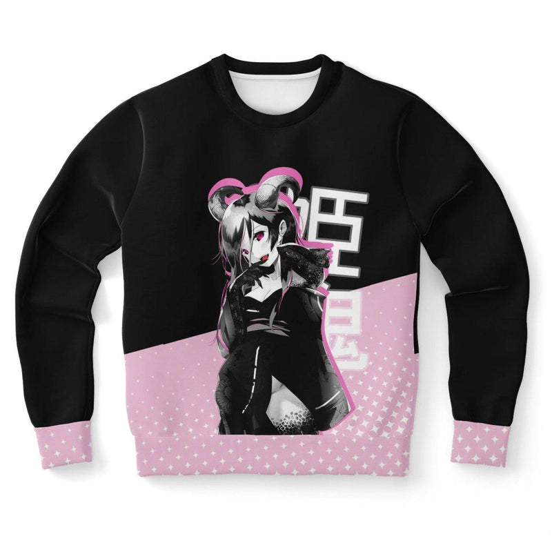 Oni-Hime Black Hentai Demon Kawaii Anime Girl Unisex AOP Sweatshirt - kawaiiwaru