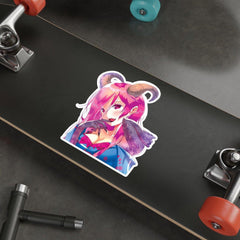 Oni-Hime Hentai Demon Kawaii Anime Girl 1/2 Die-Cut Sticker - kawaiiwaru