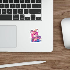 Oni-Hime Hentai Demon Kawaii Anime Girl 1/2 Die-Cut Sticker - kawaiiwaru