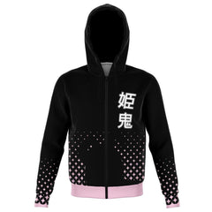 Oni-Hime Hentai Demon Kawaii Anime Girl AOP Zip Hoodie - kawaiiwaru