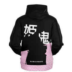 Oni-Hime Hentai Demon Kawaii Anime Girl Unisex AOP Hoodie - kawaiiwaru