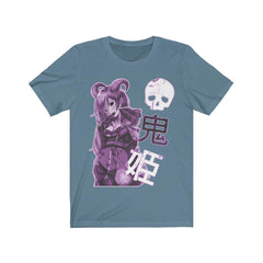 Purple Oni-Hime Hentai Demon Kawaii Anime Girl Unisex T-shirt - kawaiiwaru