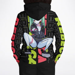 Rebecca - Cyberpunk Anime Girl Unisex AOP Hoodie - kawaiiwaru