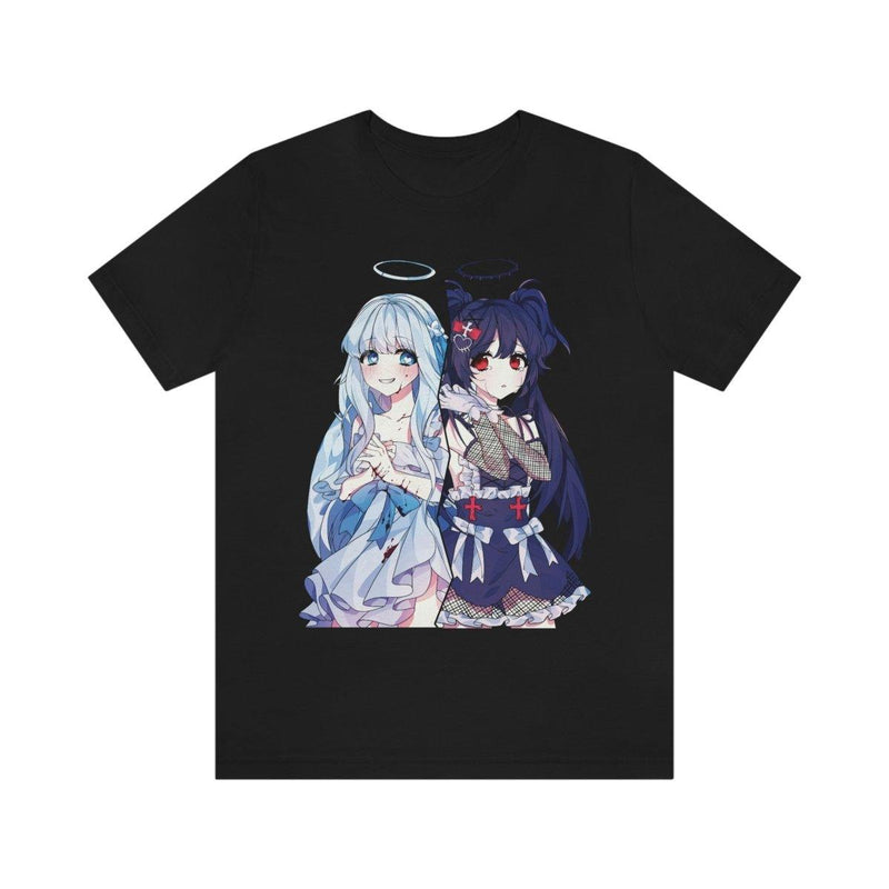 Saidah and Laylah - Dark and Light Angel Twins Unisex T-shirt - kawaiiwaru