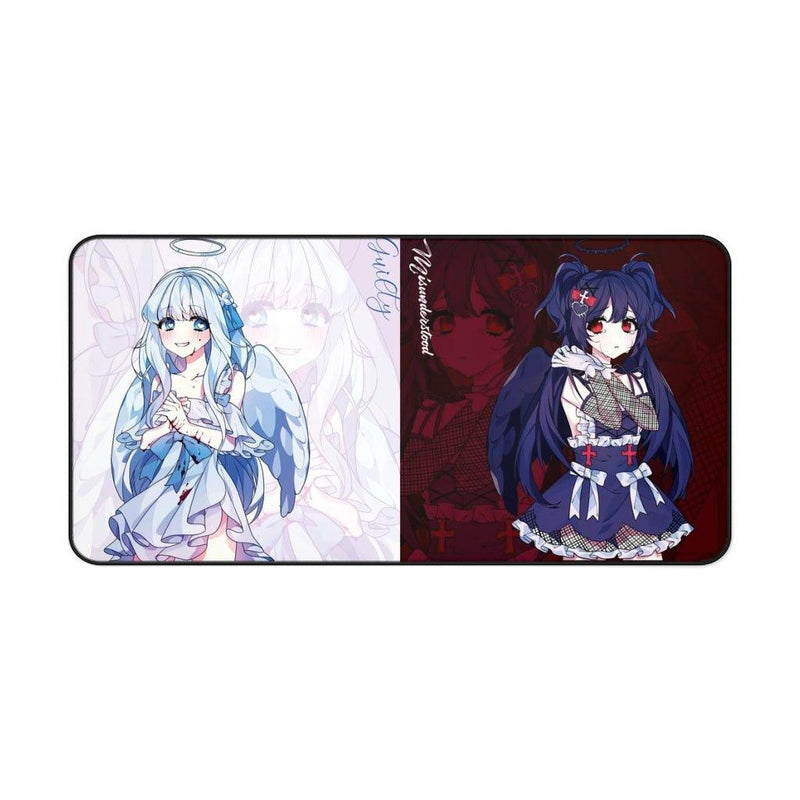 Saidah and Laylah Dark and Light Angels Anime Girls XL Mouse Pad / Desk Mat - kawaiiwaru