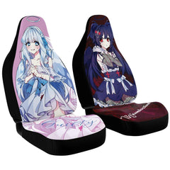 Saidah and Laylah - Dark and Light Anime Angel Twins Anime Car Seat Cover (x2) - kawaiiwaru